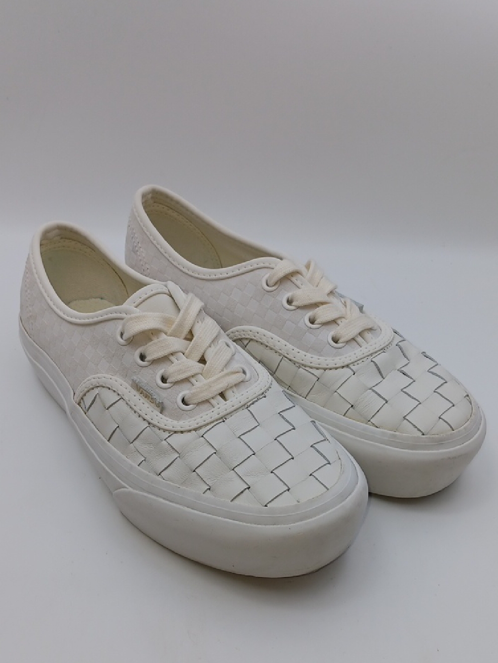 Vans  White Woven Platform Sneakers SIZE 6